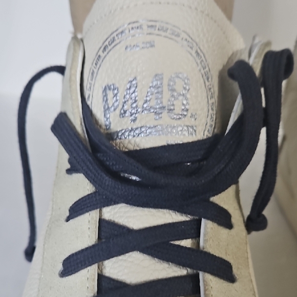 P448 White and Blue Sneakers Classic High-Top Design - Picture 9 of 14